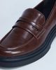 Topshop Topshop Cade chunky sole loafers in chocolate-Brown - 2