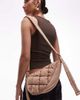 Topshop Topshop Callie scoop quilted nylon cross body bag in camel-Neutral - 3