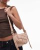 Topshop Topshop Callie scoop quilted nylon cross body bag in camel-Neutral - 4