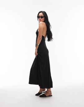 Topshop Topshop cami low back detail maxi dress in black