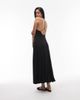 Topshop Topshop cami low back detail maxi dress in black - 4