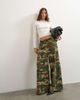 Topshop Topshop camo mid rise sweatpants in khakI-Green - 1