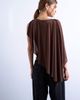Topshop Topshop cape detail sleeveless top in chocolate brown - 4