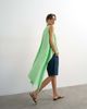 Topshop Topshop cape detail top in green pinstripe - 1