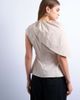Topshop Topshop cape structured top in oyster-Neutral - 4