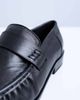 Topshop Topshop Carey real leather loafers with ruched detail in black - 4