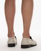 Topshop Topshop Carey real leather loafers with ruched detail in buttermilk-Yellow - 2