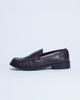 Topshop Topshop Carey real leather loafers with ruched detailing in chocolate brown - 1