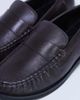 Topshop Topshop Carey real leather loafers with ruched detailing in chocolate brown - 2
