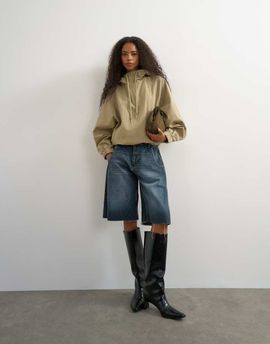 Topshop Topshop cargo jacket in plaid-Multi