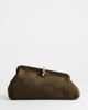 Topshop Topshop Carlie medium clutch purse with hardware in khaki green - 1