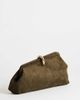 Topshop Topshop Carlie medium clutch purse with hardware in khaki green - 4