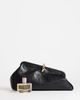 Topshop Topshop Carlie medium clutch with hardware in black - 2