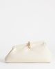 Topshop Topshop Carlie medium clutch with hardware in stone-Neutral - 4
