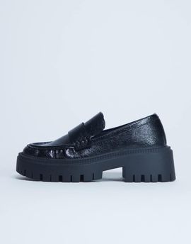 Topshop Topshop Cecil chunky cleated sole loafers in black