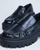 Topshop Topshop Cecil chunky cleated sole loafers in black - 2