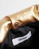 Topshop Topshop Celia medium ruched clutch bag in gold - 4