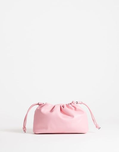 Topshop Topshop Celia medium ruched clutch bag in pink