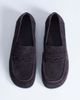 Topshop Topshop Charlie real leather flat loafers in chocolate suede-Brown - 1