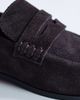 Topshop Topshop Charlie real leather flat loafers in chocolate suede-Brown - 2