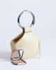 Topshop Topshop Cherry metal handle grab bag in buttermilk-White - 2