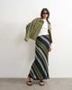 Topshop Topshop chiffon bias maxi skirt in bold stripe-Multi - 2