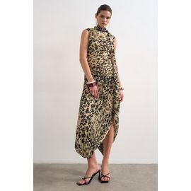 Topshop Topshop Chiffon Scarf Neck Midi Dress