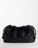 Topshop Topshop Chloe oversized ruched pouch clutch bag in black - 1