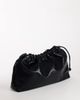 Topshop Topshop Chloe oversized ruched pouch clutch bag in black - 2