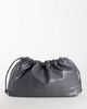 Topshop Topshop Chloe oversized ruched pouch clutch bag in gray - 1