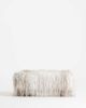Topshop Topshop Ciara oversized folded faux fur structured clutch purse in neutral mix - 1