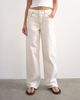 Topshop Topshop Cinch low rise relaxed fit jeans in bone-White - 2
