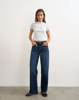 Topshop Topshop Cinch low rise relaxed jeans in blue black