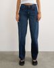 Topshop Topshop Cinch low rise relaxed jeans in blue black - 2