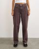 Topshop Topshop Cinch low rise relaxed jeans in chocolate-Brown - 2