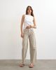 Topshop Topshop Cinch low rise relaxed jeans in ecru and black stripe-White - 1