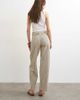 Topshop Topshop Cinch low rise relaxed jeans in ecru and black stripe-White - 4