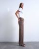 Topshop Topshop Cinch low rise relaxed jeans in otter-Brown - 3