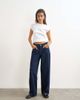 Topshop Topshop Cinch low rise relaxed jeans in rinse indigo-Blue - 1