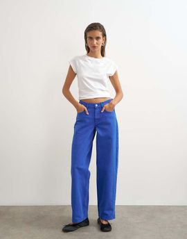 Topshop Topshop Cinch low rise relaxed jeans in strong blue