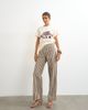 Topshop Topshop Cinch low rise relaxed jeans in tobacco and colbalt stripes-Blue - 1