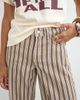 Topshop Topshop Cinch low rise relaxed jeans in tobacco and colbalt stripes-Blue - 3