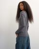 Topshop Topshop cinch neckline long sleeve top in gray - 2