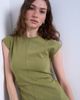 Topshop Topshop cinch waist structured mini dress in green - 3