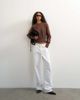 Topshop Topshop cinched waist batwing sleeve knit sweater in chocolate-Brown - 2