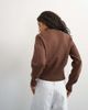 Topshop Topshop cinched waist batwing sleeve knit sweater in chocolate-Brown - 4