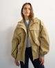 Topshop Topshop cinched waist hooded anorak in camel-Neutral - 1