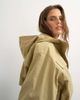Topshop Topshop cinched waist hooded anorak in camel-Neutral - 3