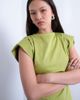 Topshop Topshop cinched waist ruched dress in olive green - 2