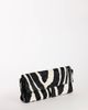Topshop Topshop Clark medium hair on real leather fold over clutch bag in zebra-Black - 2